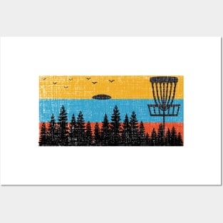 Retro Disc Golf Frolf Frisbee Vintage 70s 80s Style Posters and Art